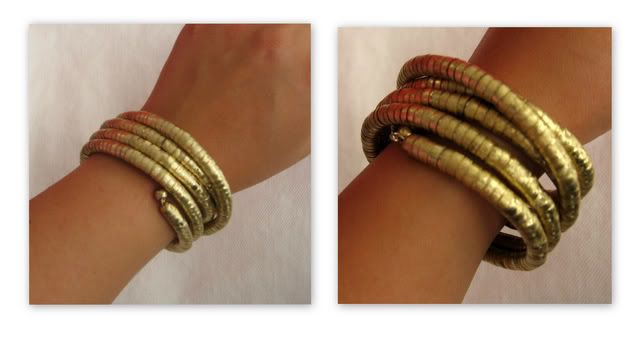 coiled gold cuff