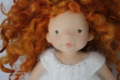 Mairin - a 10" Posie and Pudge natural fiber art doll