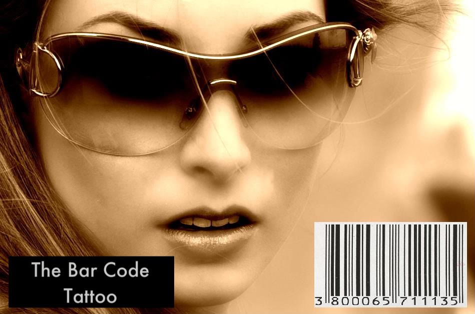 barcode tattoo images. arcode tattoo.