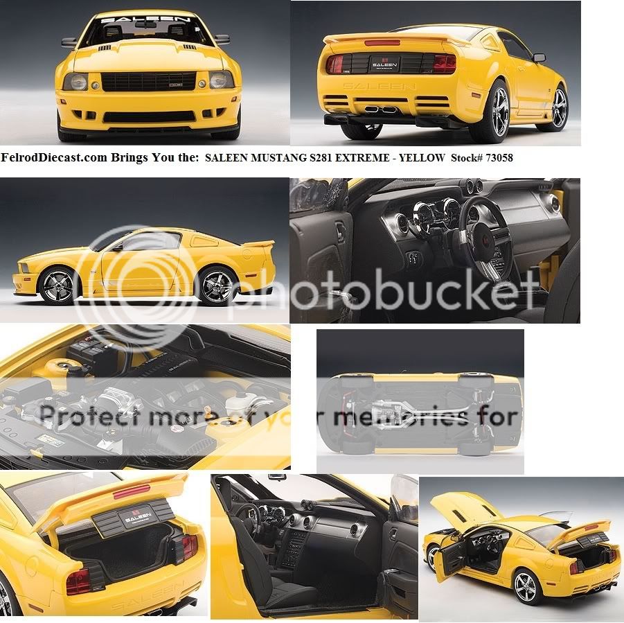 18 Autoart Saleen Mustang S281 Extreme Yellow Mint