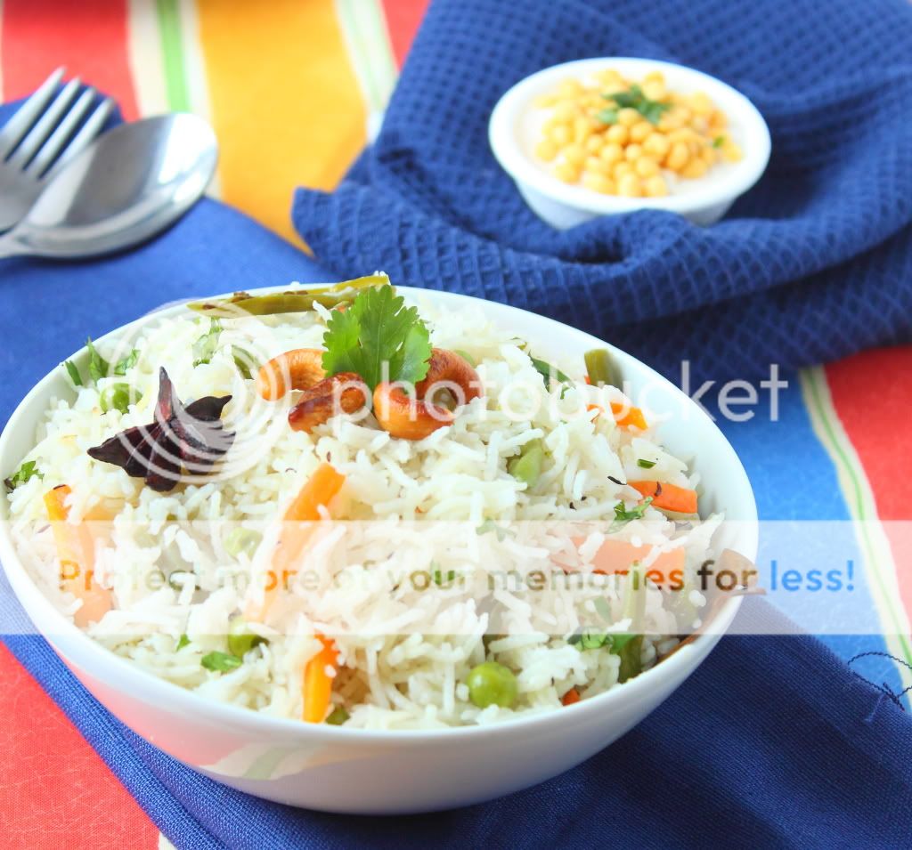 Simple Pulao | Pilav | Pilaf Rice - A vegetable Medley Indian rice ...