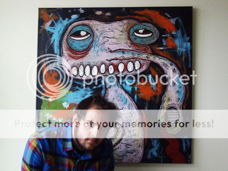 JUSTIN AERNI art Outsider horror gothic Painting SEMORE  